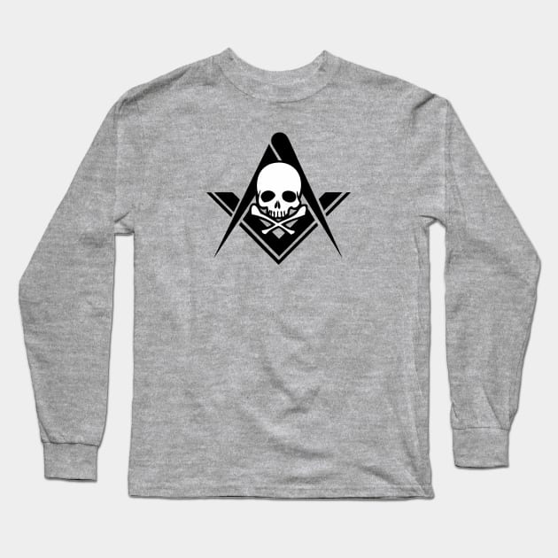 Freemason Square and Compasses Long Sleeve T-Shirt by Phantom Goods and Designs